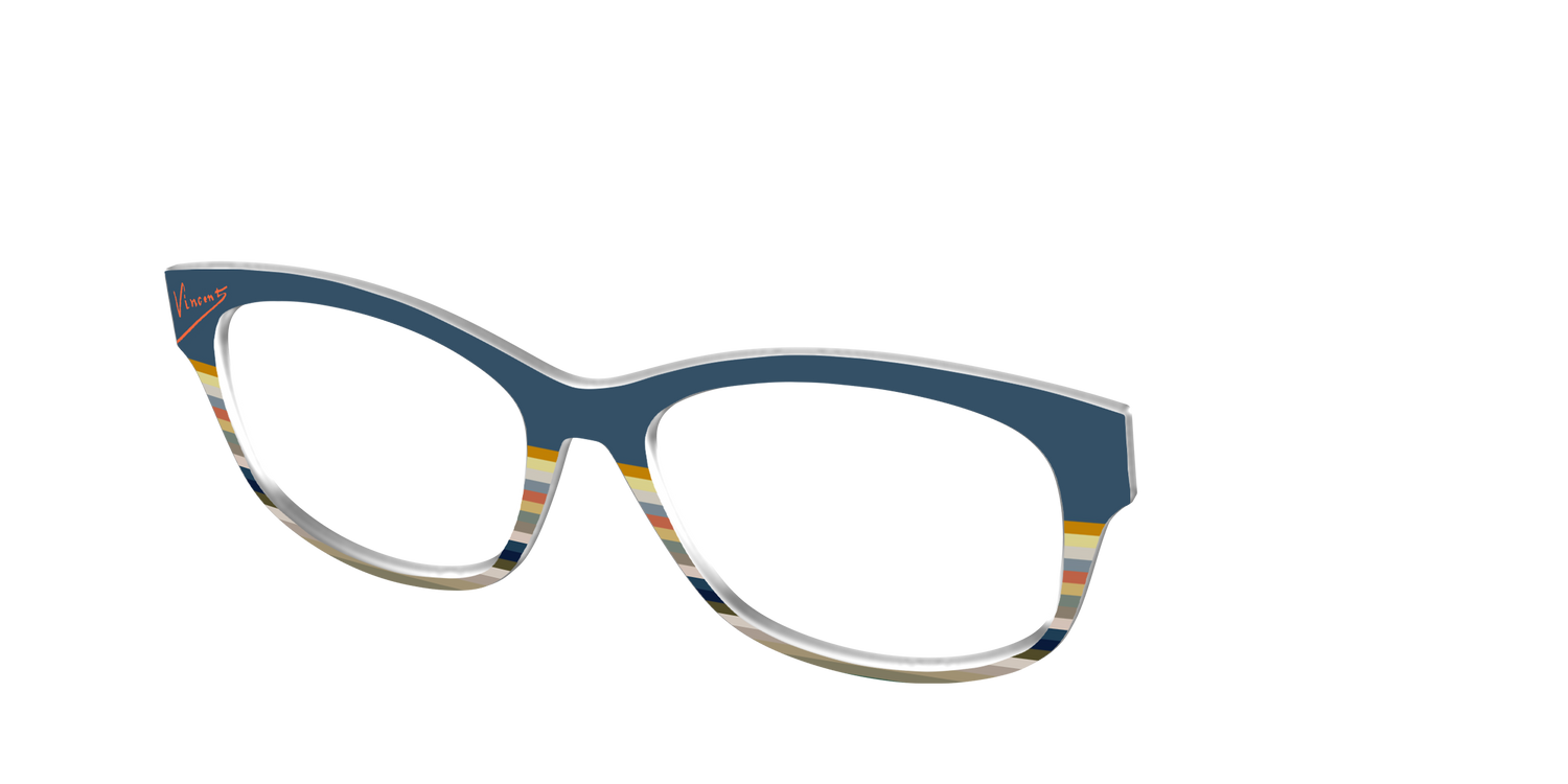 The Vincent Stripes - Angle Top Image - Pair Eyewear