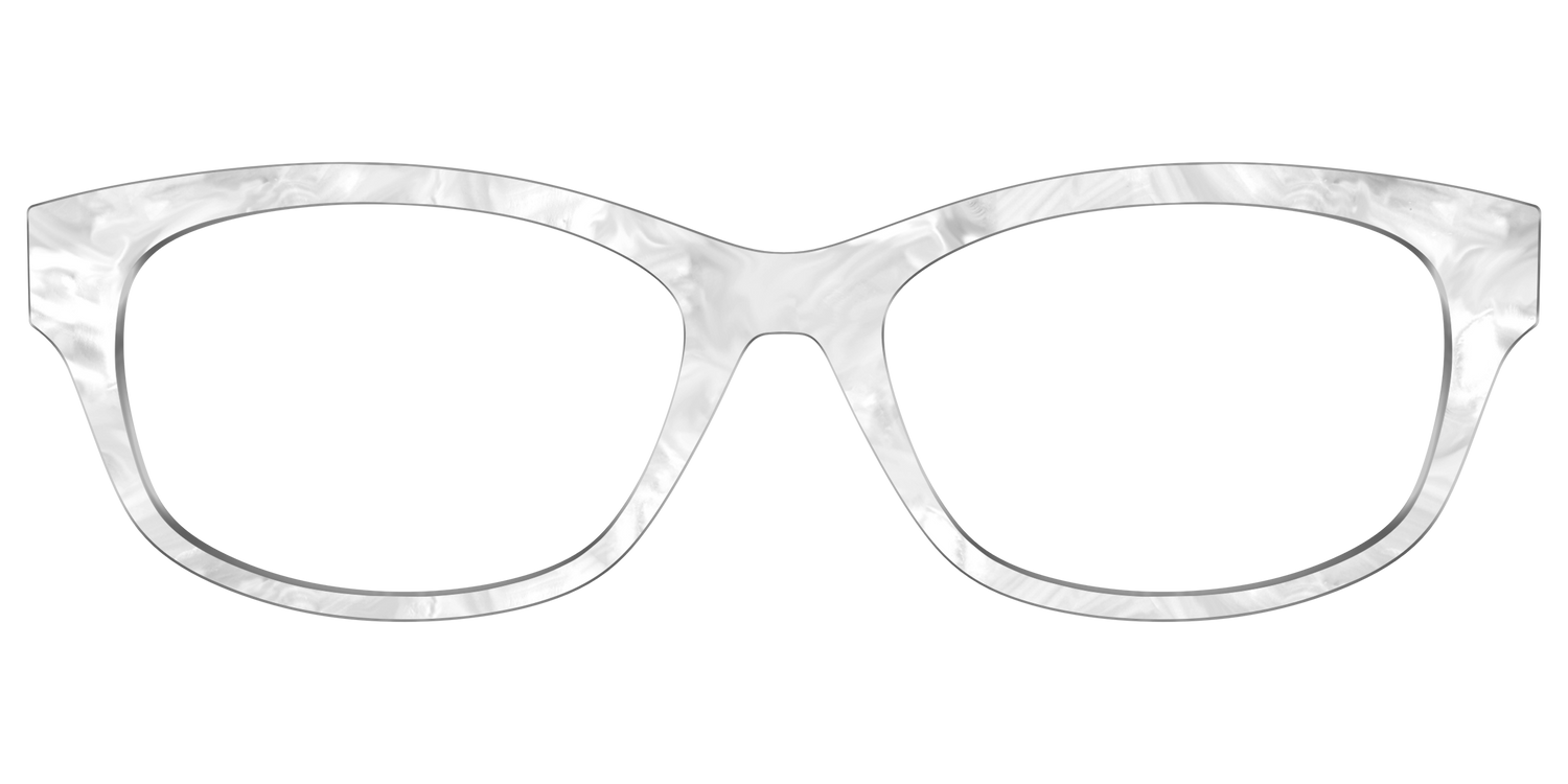 The White Pearlescent - Front Top Image - Pair Eyewear