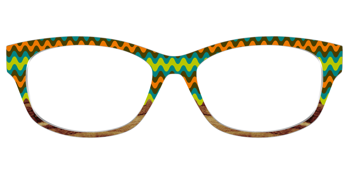 The Woodgrain Waves - Front Top Image - Pair Eyewear