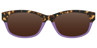 The Polarized Lavender Tortoise Split Sun Top - Front Top Thumbnail - Pair Eyewear