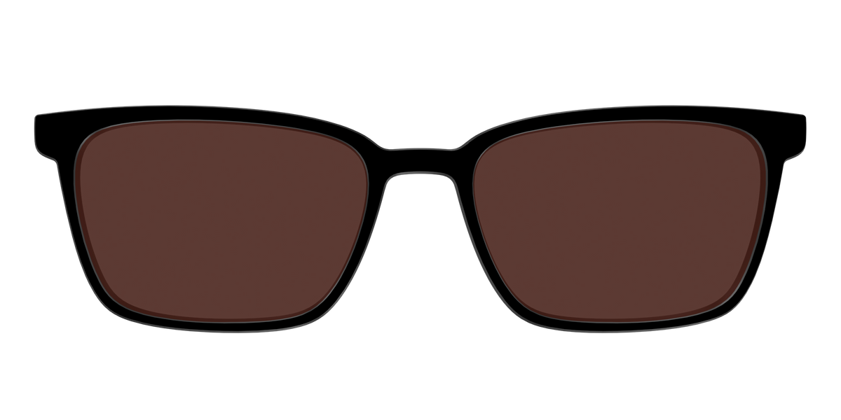 The Black with Brown Golf lens - Front Top Image - Pair Eyewear