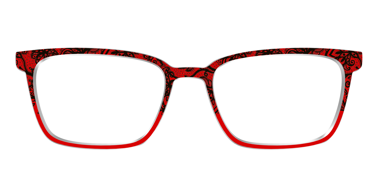 The Blood Red Lace Split - Front Top Image - Pair Eyewear