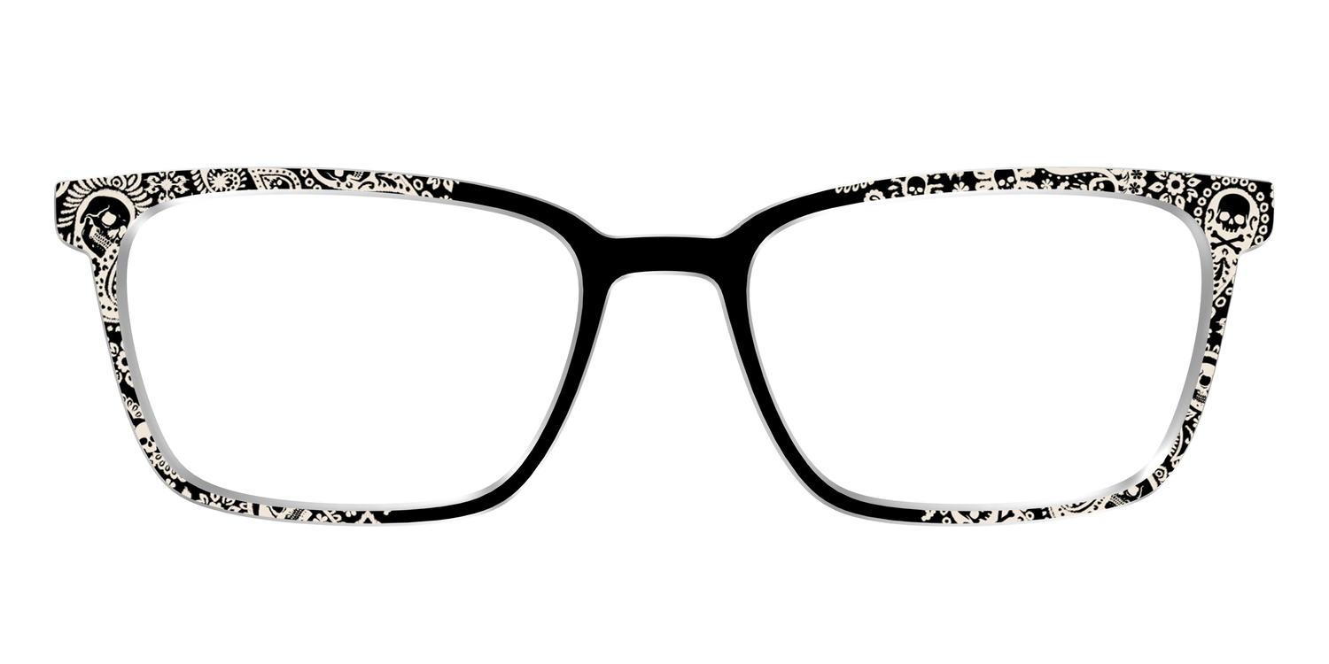 The Bone White Paisley - Front Top Image - Pair Eyewear
