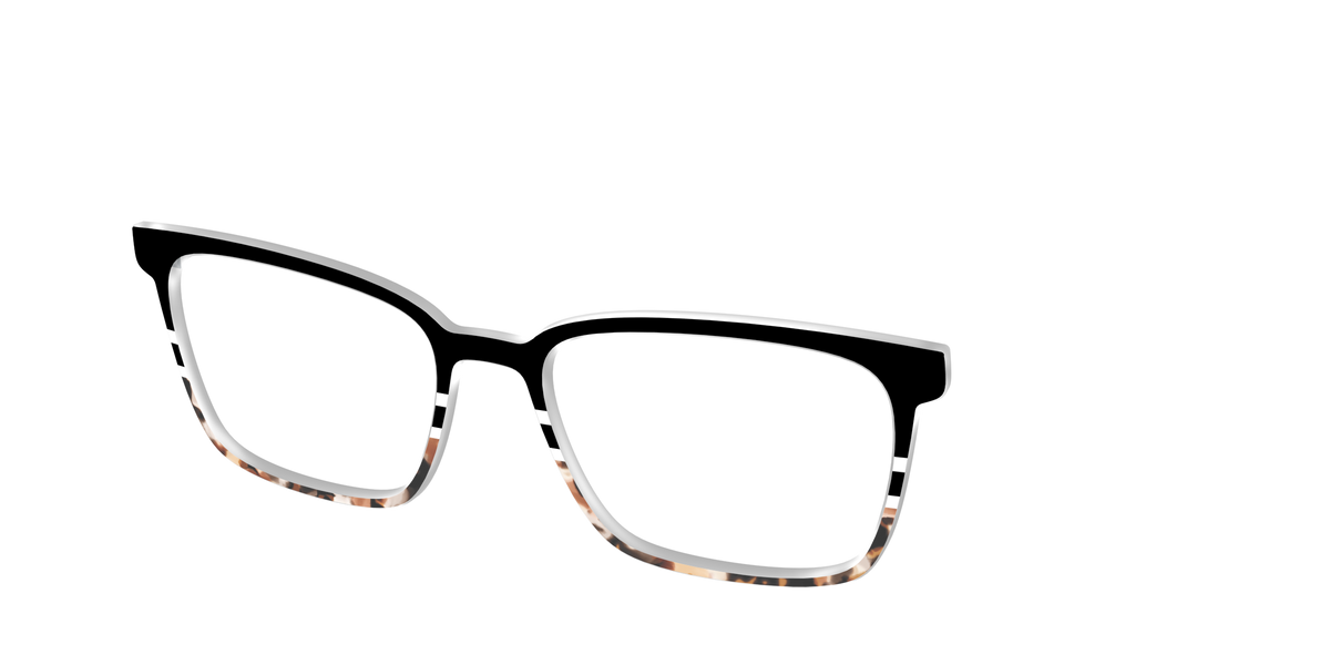 The Chic Tortoise Crystal Split - Angle Top Image - Pair Eyewear
