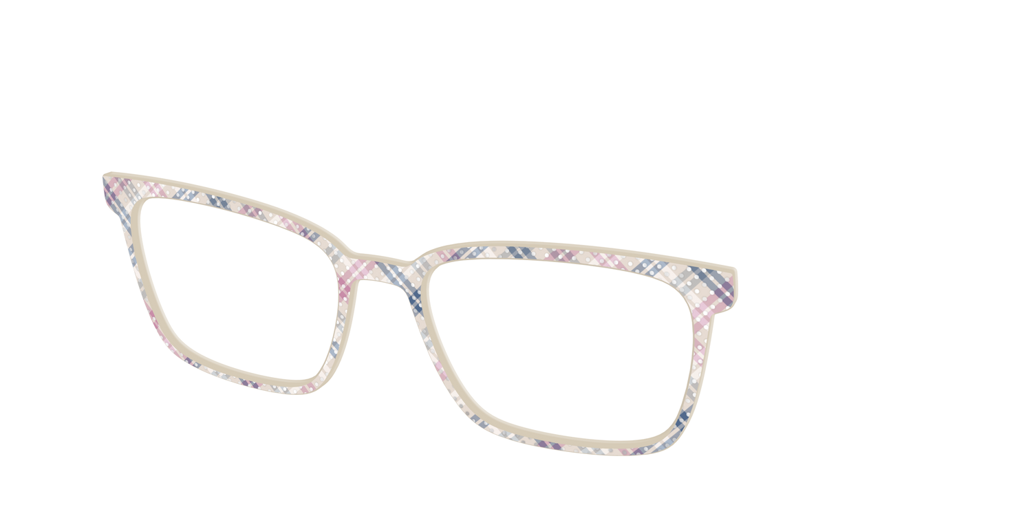 The Chiffon Plaid with Silver Foil Polka Dots - Angle Top Image - Pair Eyewear