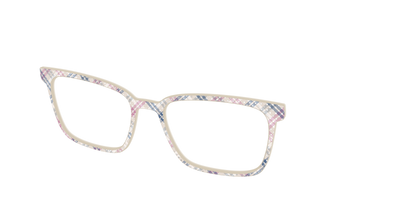 The Chiffon Plaid with Silver Foil Polka Dots - Angle Top Thumbnail - Pair Eyewear