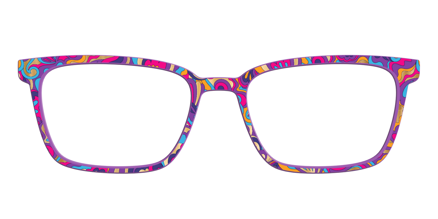The Flower Power Paisley with Gold Foil - Front Top Image - Pair Eyewear