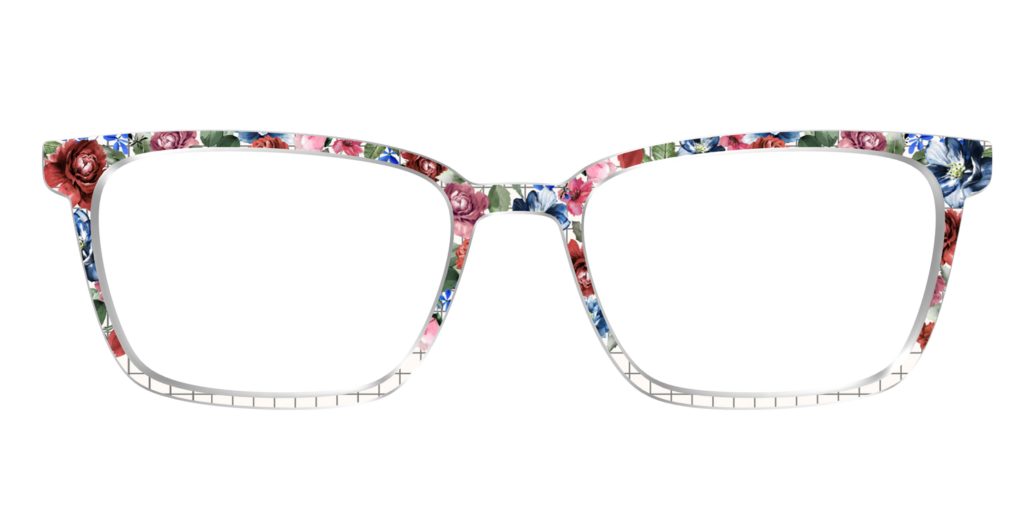 The Graph Paper Floral - Front Top Image - Pair Eyewear