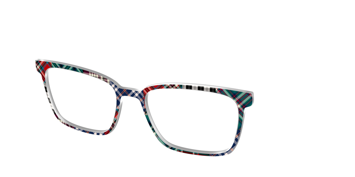 The Grunge Plaid Print Mix - Angle Top Image - Pair Eyewear