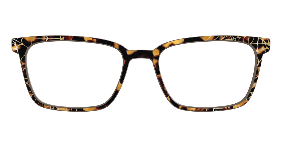 The Haunted Tortoise with Gold Foil Webs - Front Top Image - Pair Eyewear