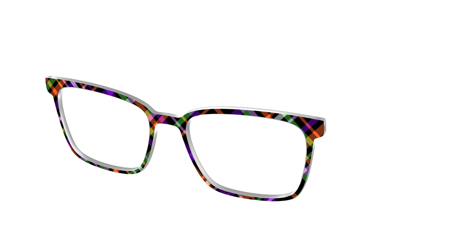 The Hexed Plaid - Angle Top Image - Pair Eyewear