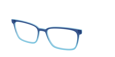 The Indigo to Sky Blue Gradient Crystal - Angle Top Thumbnail - Pair Eyewear
