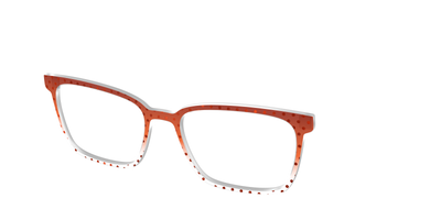 The Inferno Orange Gradient Crystal Polka Dots - Angle Top Thumbnail - Pair Eyewear