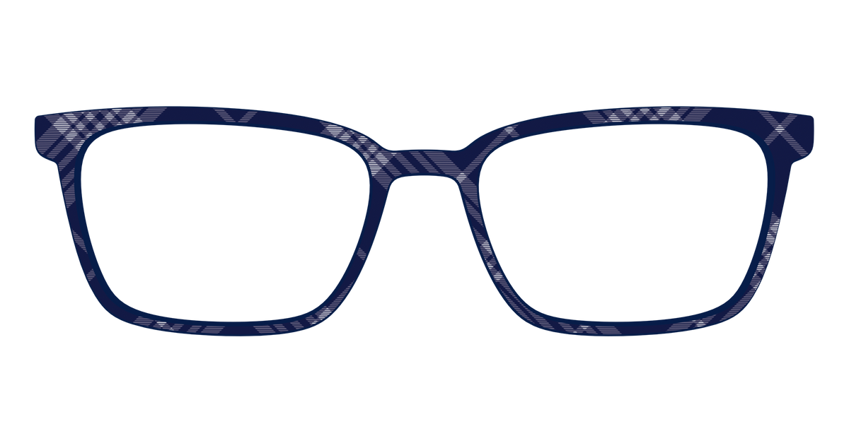 The Navy Twill Plaid - Front Top Image - Pair Eyewear
