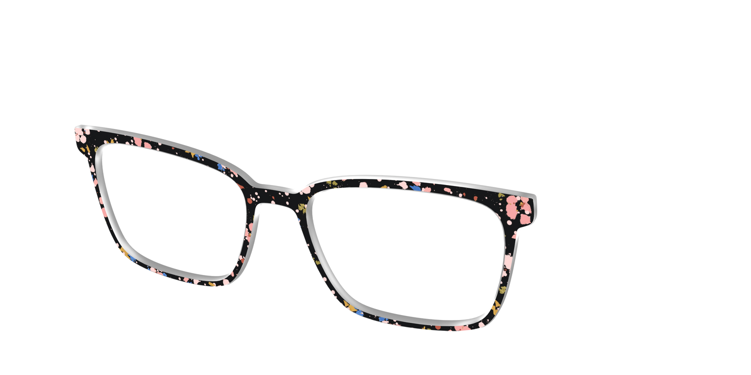 The Pallid Paint Splatter - Angle Top Image - Pair Eyewear