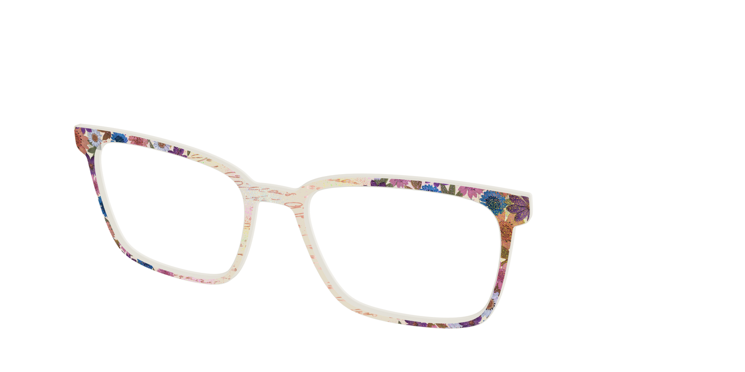 The Pressed Flowers with Foil Crystal - Angle Top Image - Pair Eyewear