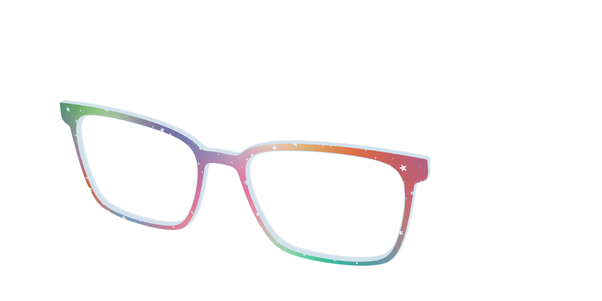The Rainbow Holographic Celestial - Angle Top Image - Pair Eyewear