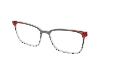 The Romantic Poinsettia Holographic Crystal - Angle Top Thumbnail - Pair Eyewear