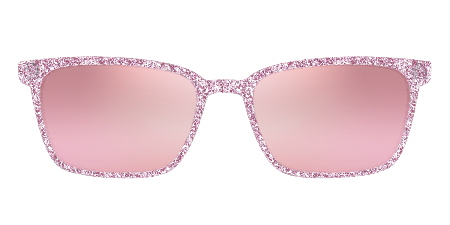 The Polarized Rose Gold Sparkle Sun Top - Front Top Image - Pair Eyewear
