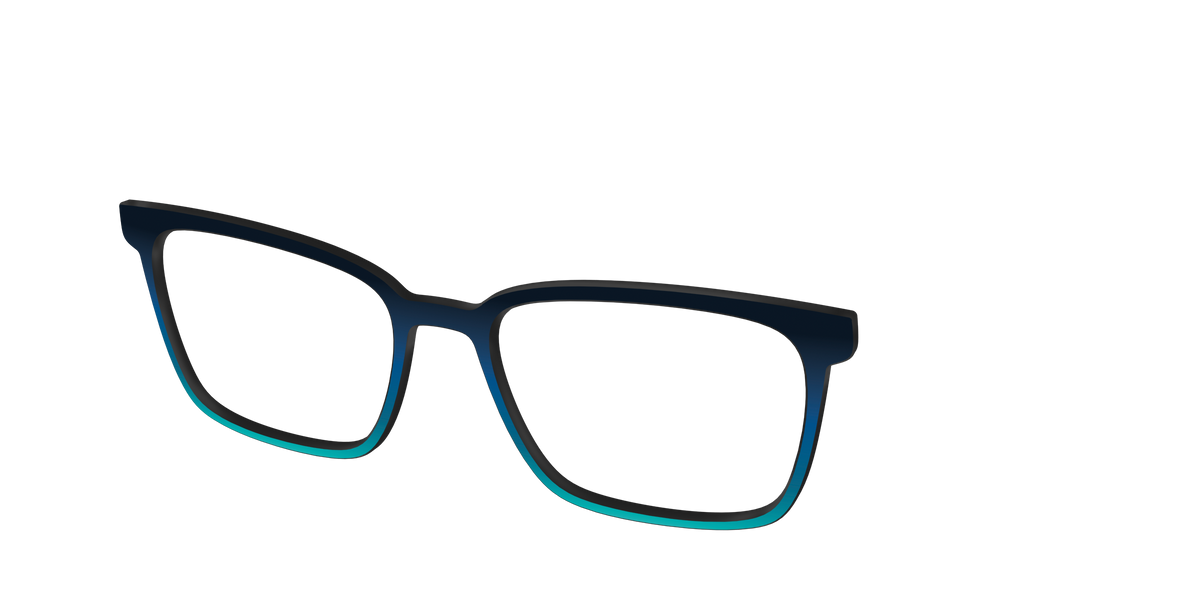 The Royal Blue to Seafoam Gradient - Angle Top Image - Pair Eyewear