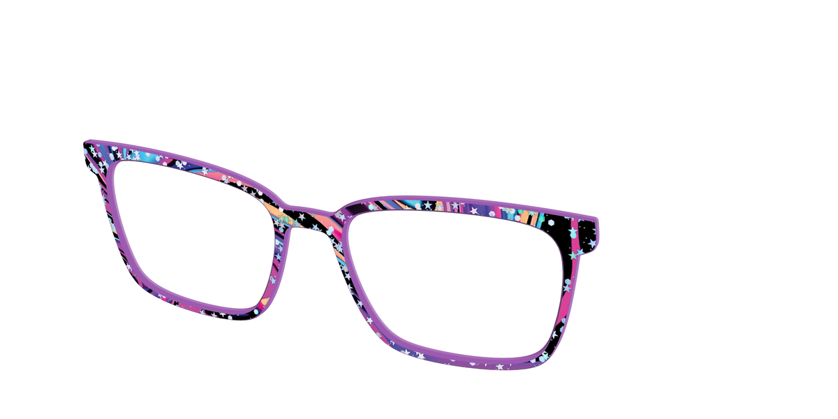 The Vaporwave Marble with Star Glitter - Angle Top Image - Pair Eyewear