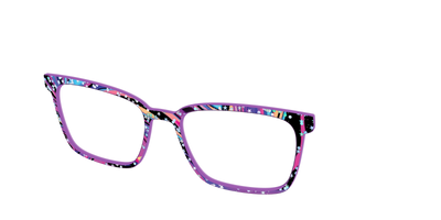 The Vaporwave Marble with Star Glitter - Angle Top Thumbnail - Pair Eyewear