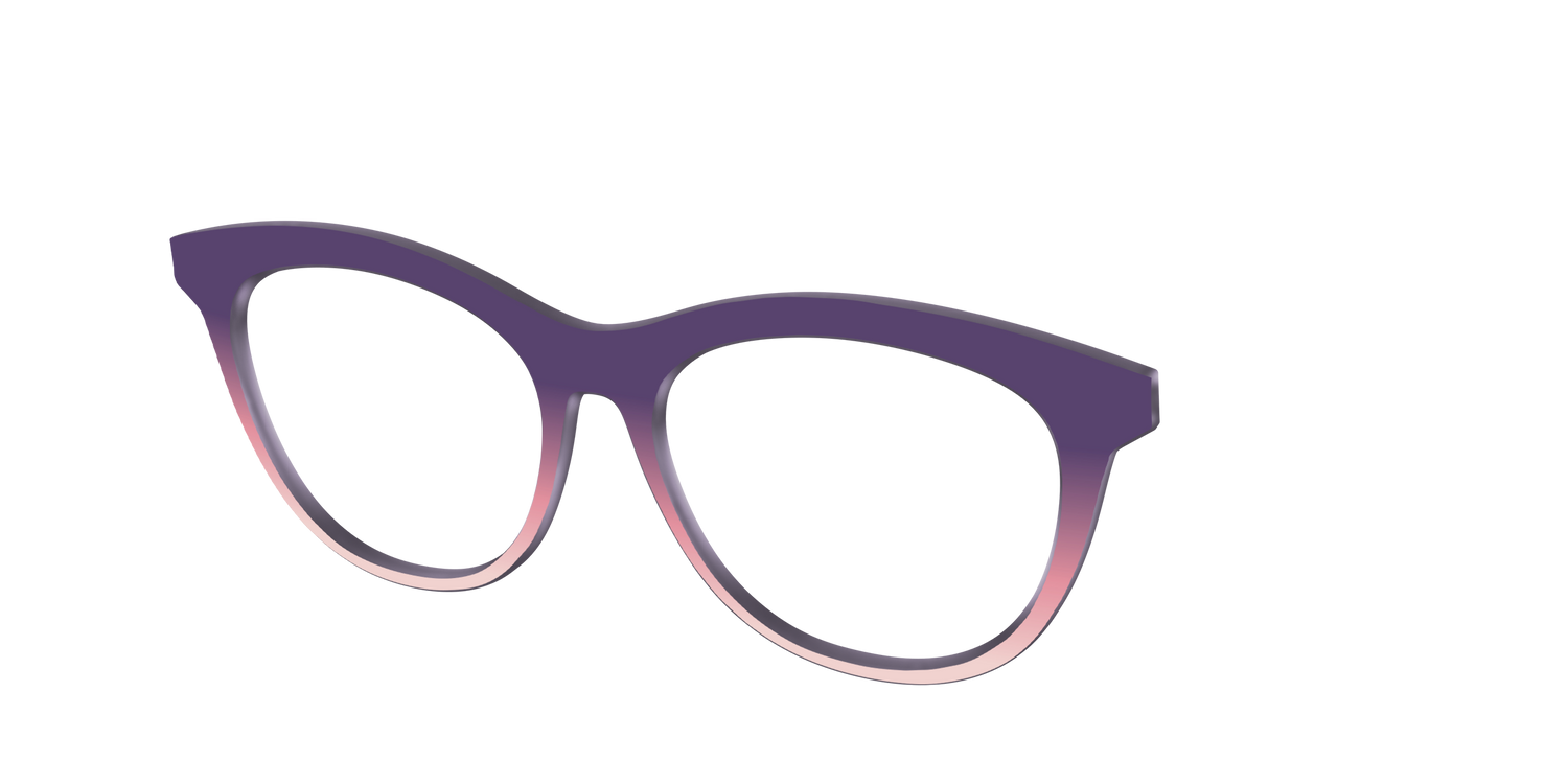 The Acai to Blush Gradient - Angle Top Image - Pair Eyewear