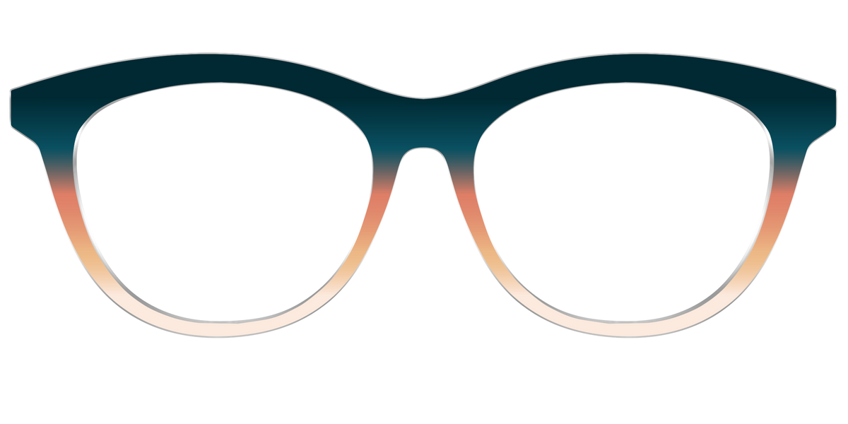 The Aegean to Apricot Gradient - Front Top Image - Pair Eyewear