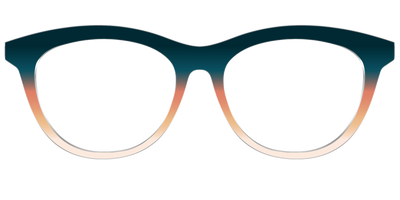 The Aegean to Apricot Gradient - Front Top Thumbnail - Pair Eyewear