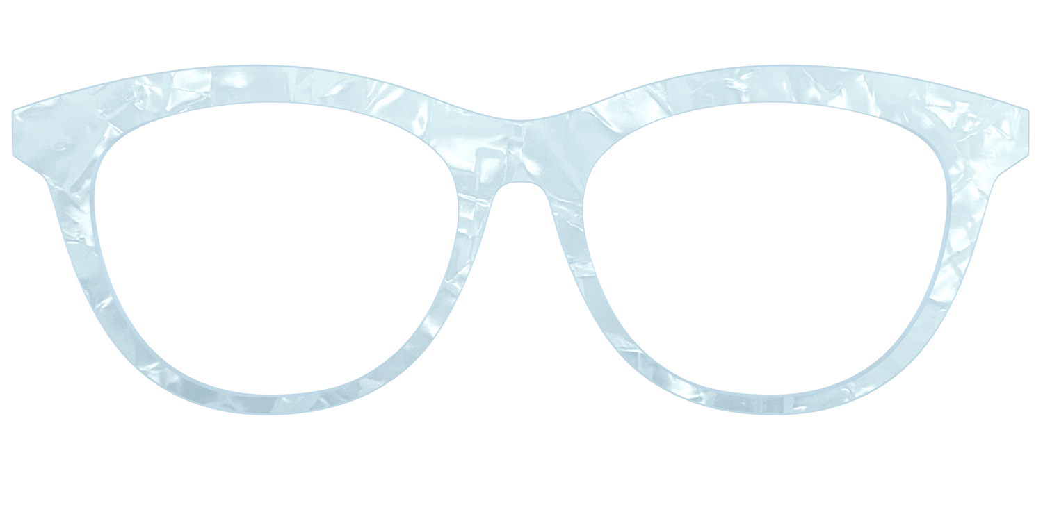 The Aquamarine Pearl Marble - Front Top Image - Pair Eyewear