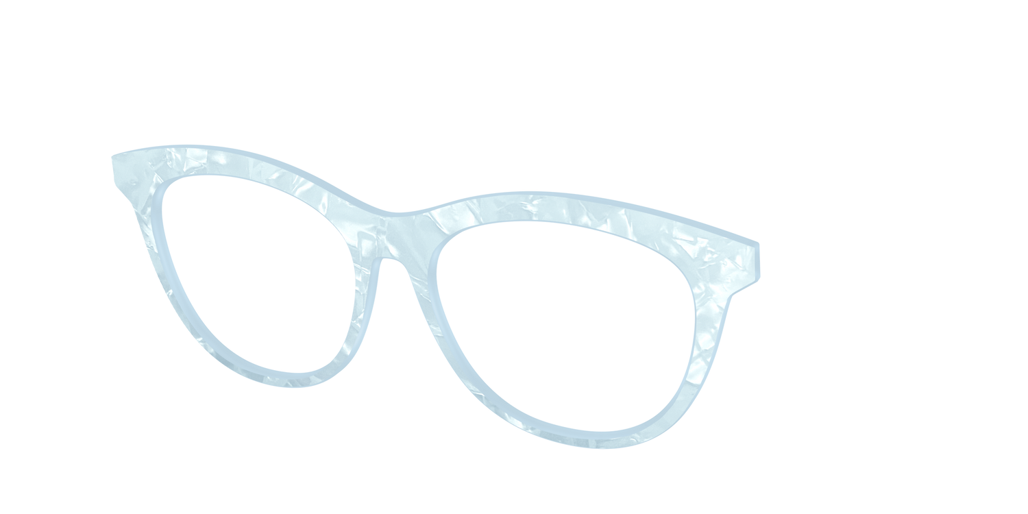 The Aquamarine Pearl Marble - Angle Top Image - Pair Eyewear