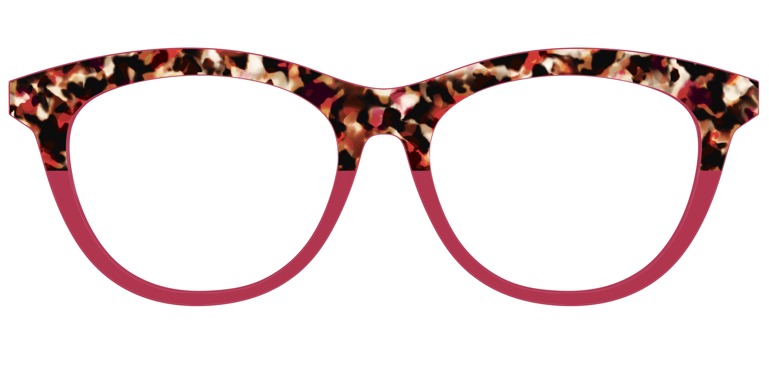 The Auburn Tortoise Crystal Split - Front Top Image - Pair Eyewear