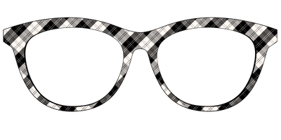 The B&W Plaid - Front Top Thumbnail - Pair Eyewear