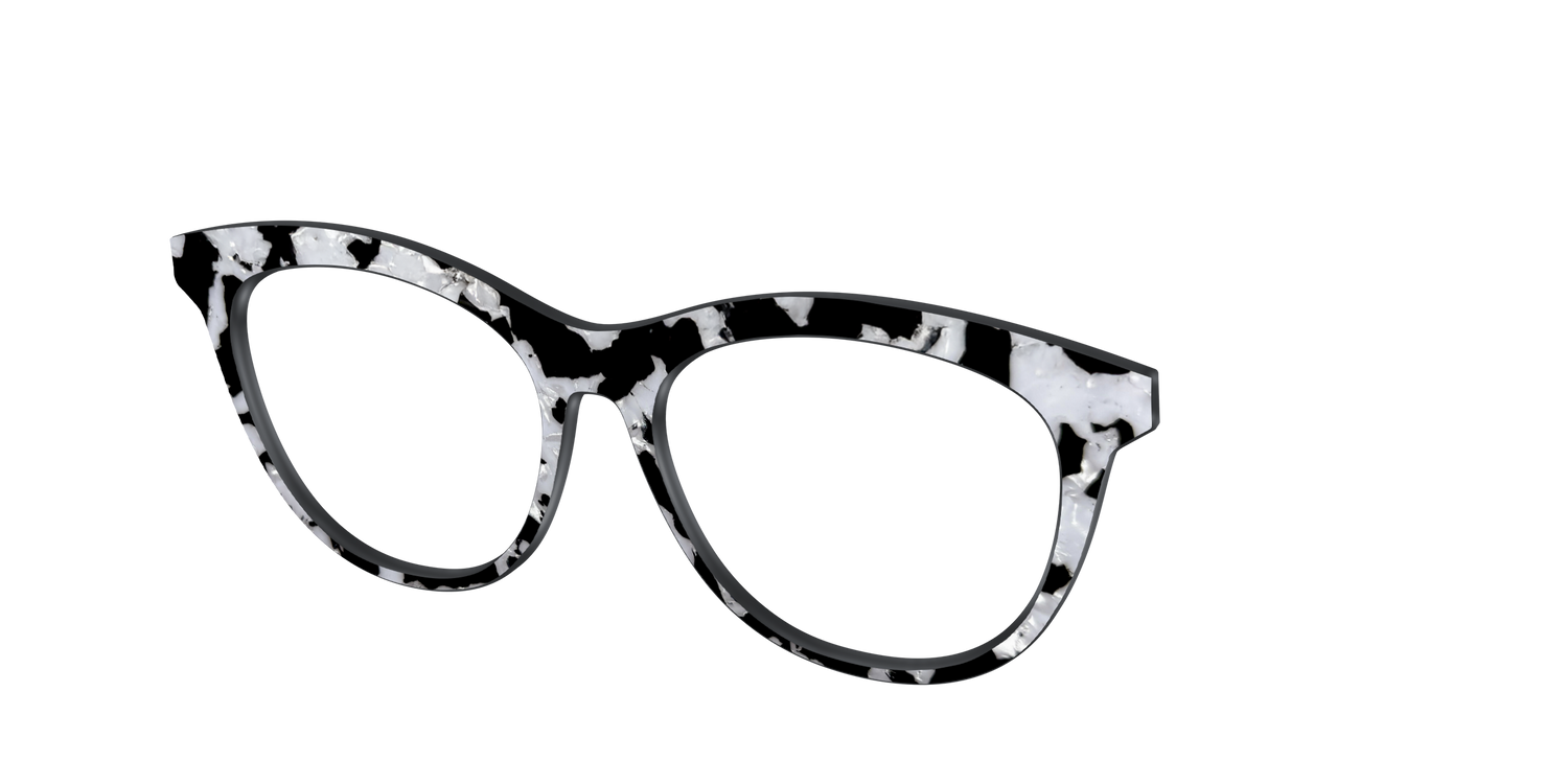 The Black & White Pearl Tortoise - Angle Top Image - Pair Eyewear