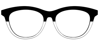 The Black and White - Front Top Thumbnail - Pair Eyewear