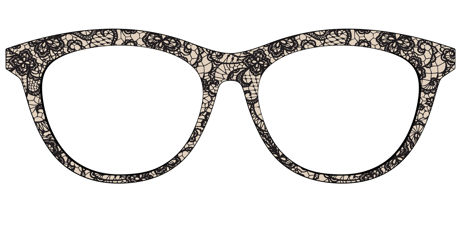 The Black Classic Lace - Front Top Image - Pair Eyewear