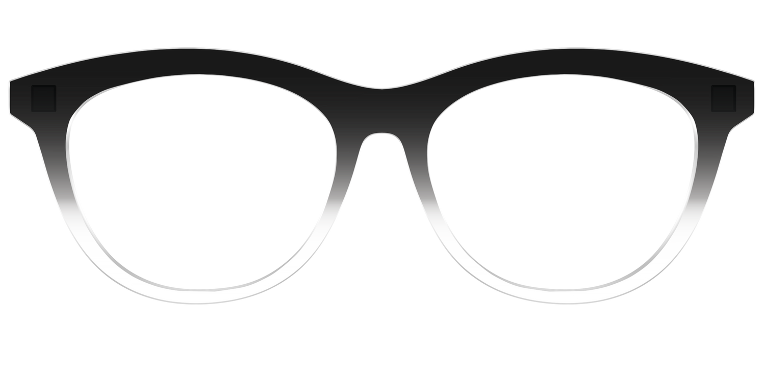The Black Gradient Crystal - Front Top Image - Pair Eyewear