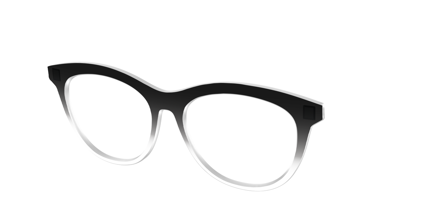 The Black Gradient Crystal - Angle Top Image - Pair Eyewear