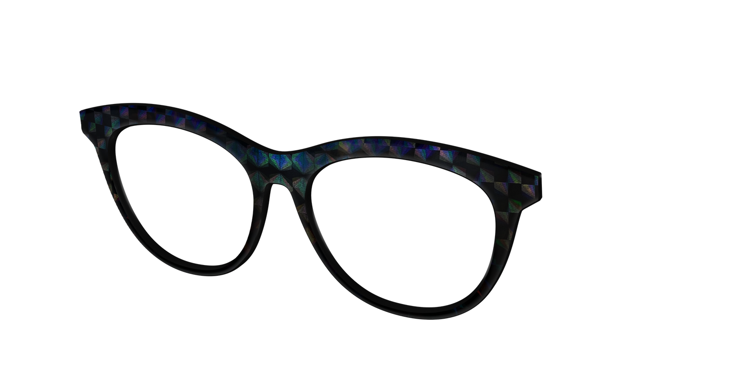 The Black Holographic Twister - Angle Top Image - Pair Eyewear
