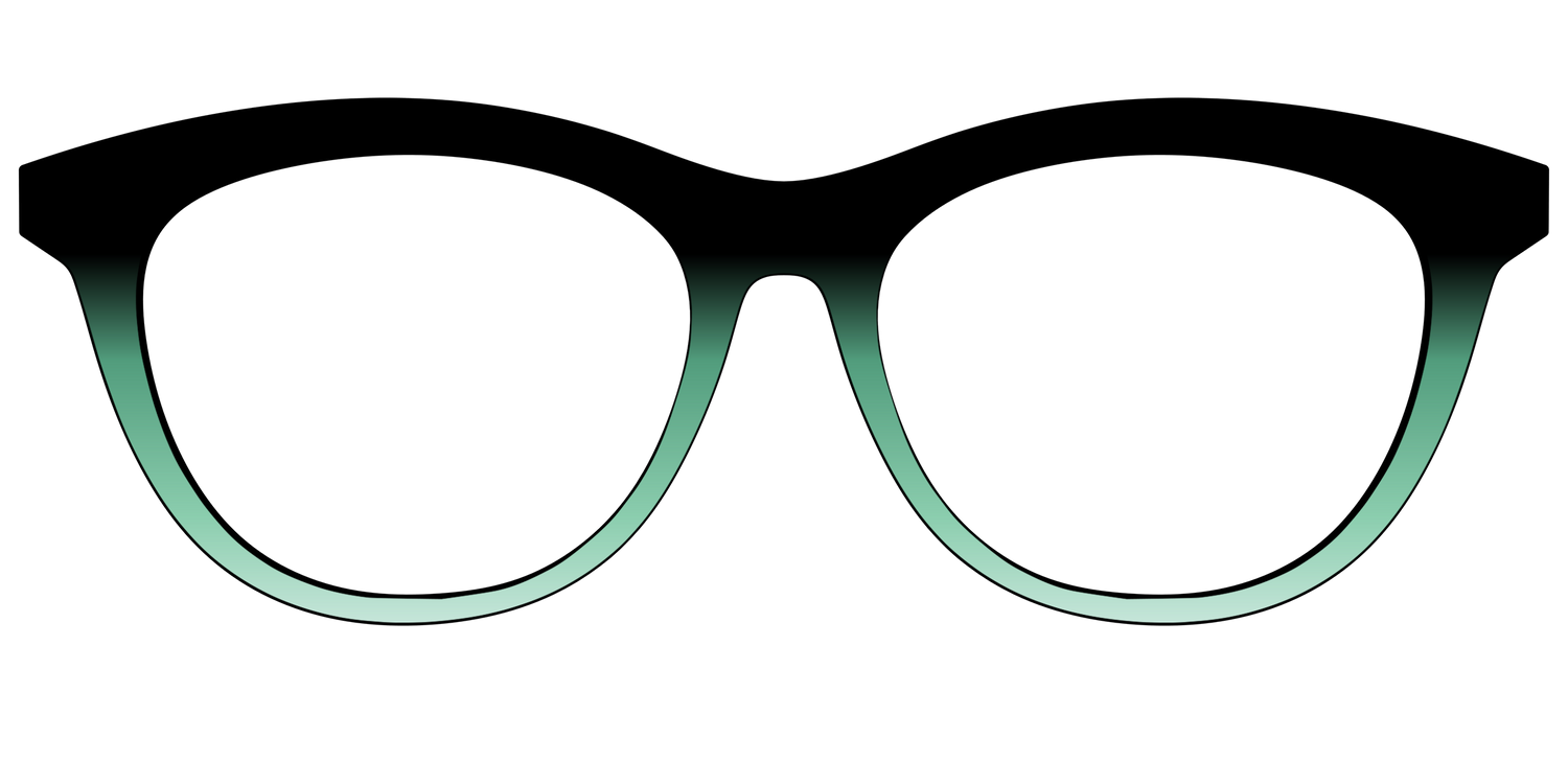 The Black to Spearmint Gradient - Front Top Image - Pair Eyewear