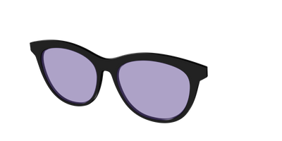 The Black With Celestial Purple Lens - Angle Top Thumbnail - Pair Eyewear