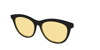The Black With Citrine Yellow Lens - Angle Top Thumbnail - Pair Eyewear