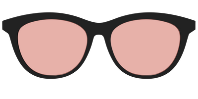 The Black With Coral Pink Lens - Front Top Thumbnail - Pair Eyewear