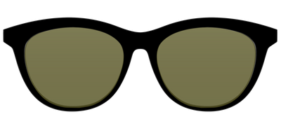 The Black with Green Racquet Sport Lens - Front Top Thumbnail - Pair Eyewear