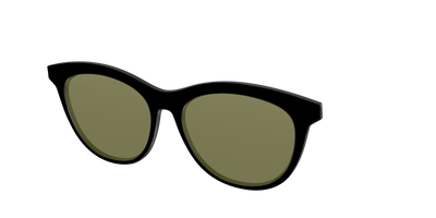 The Black with Green Racquet Sport Lens - Angle Top Thumbnail - Pair Eyewear
