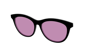 The Black with Pink Racquet Sport Lens - Angle Top Thumbnail - Pair Eyewear