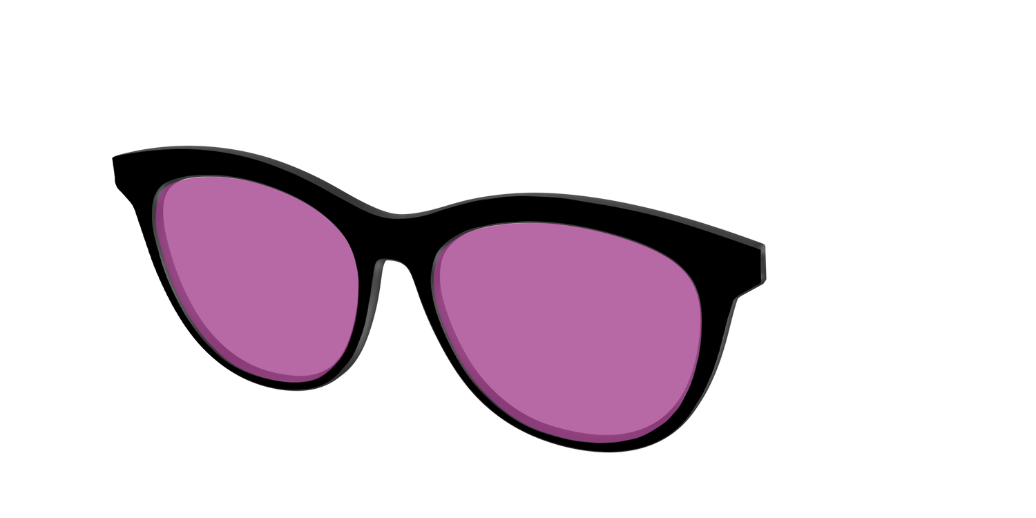 The Black with Violet Golf Lens - Angle Top Image - Pair Eyewear