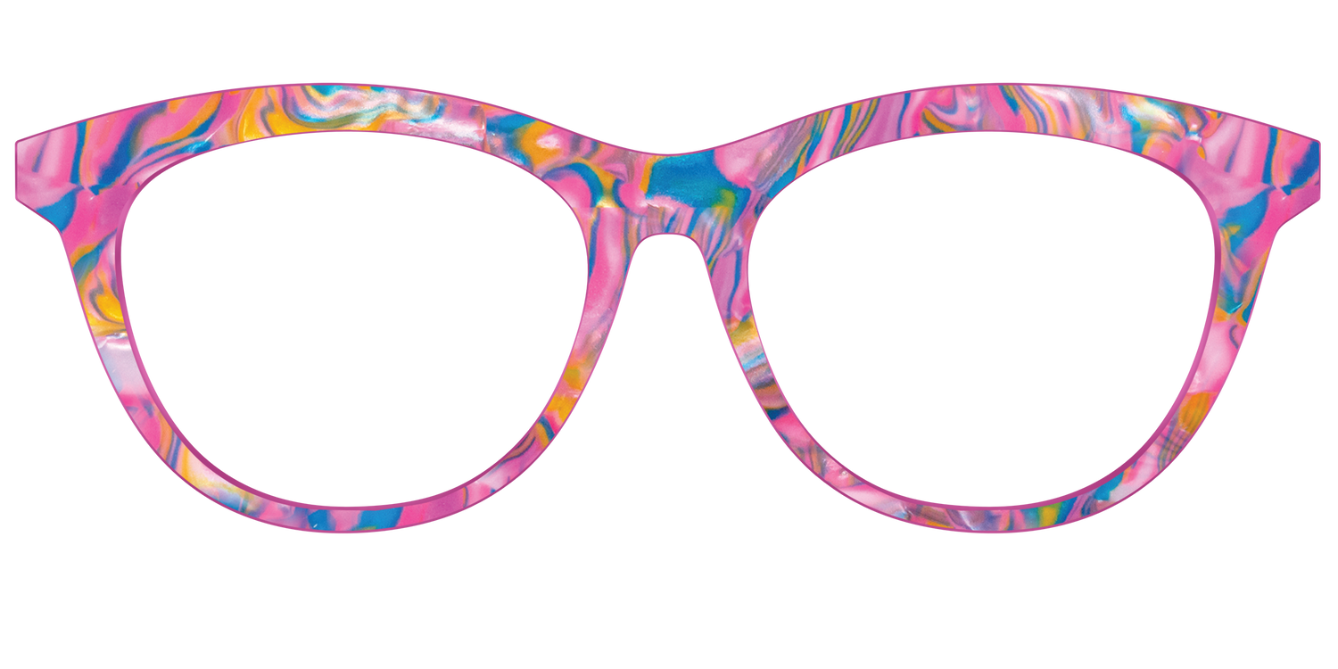 The Bubble Gum Pearl Marble - Front Top Image - Pair Eyewear