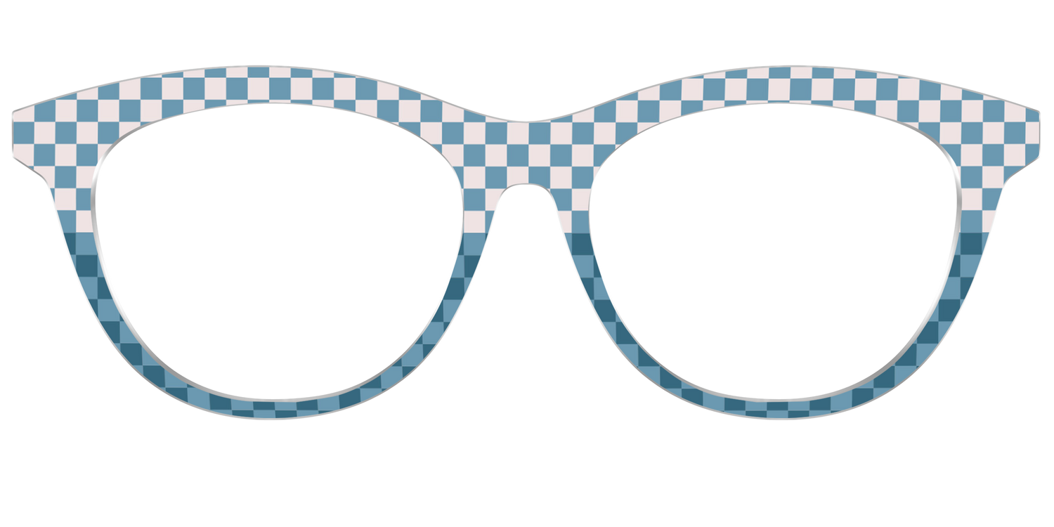 The Cerulean Check Split - Front Top Image - Pair Eyewear