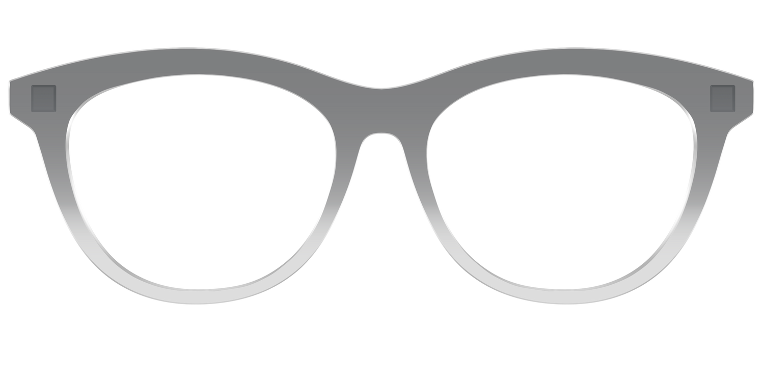 The Charcoal to Light Gray Gradient Crystal - Front Top Image - Pair Eyewear